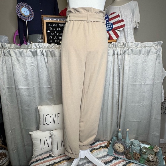 One 5 One Tan Jogger Pull-On Pants - Size Large - Picture 7 of 13